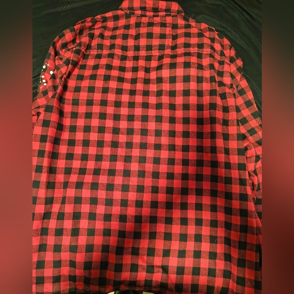 Reason Red and Black Graphic Flannel Shirt - Picture 2 of 2